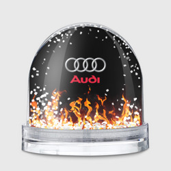 Игрушка Снежный шар Audi огонь