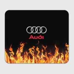 Прямоугольный коврик для мышки Audi огонь