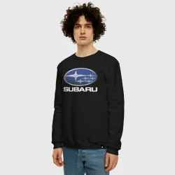 Мужской свитшот хлопок Subaru logo Субару лого - фото 2