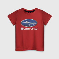 Детская футболка хлопок Subaru logo Субару лого