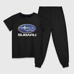 Детская пижама хлопок Subaru logo Субару лого
