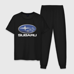 Мужская пижама хлопок Subaru logo Субару лого