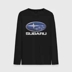 Мужской лонгслив хлопок Subaru logo Субару лого