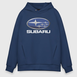 Мужское худи Oversize хлопок Subaru logo Субару лого