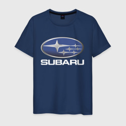 Subaru logo Субару лого – Мужская футболка хлопок с принтом купить со скидкой в -20%