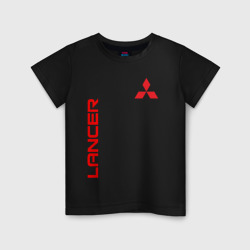 Детская футболка хлопок Mitsubishi Lancer logo