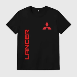 Мужская футболка хлопок Mitsubishi Lancer logo