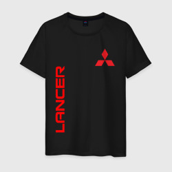 Мужская футболка хлопок Mitsubishi Lancer logo