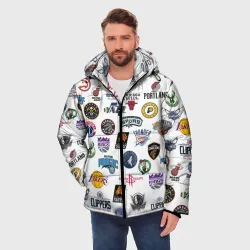 Мужская зимняя куртка 3D NBA Pattern - фото 2