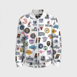 Детский бомбер 3D NBA Pattern