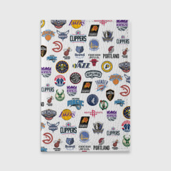Обложка для паспорта матовая кожа NBA Pattern