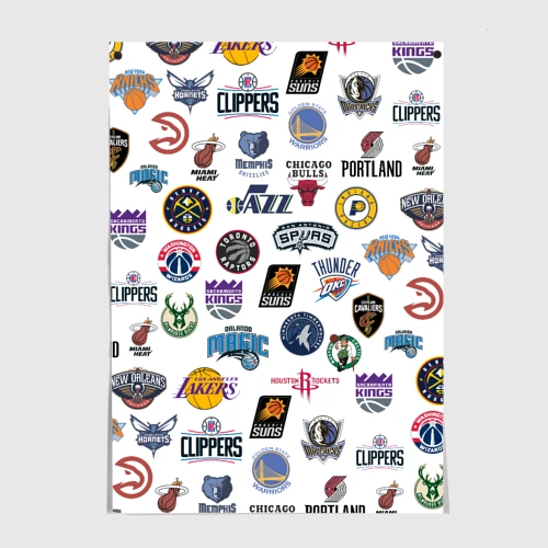 Постер NBA Pattern