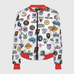 Женский бомбер 3D NBA Pattern