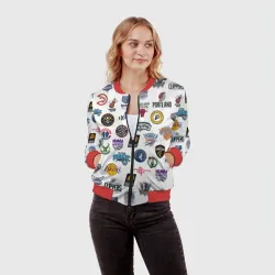 Женский бомбер 3D NBA Pattern - фото 2