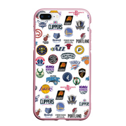 Чехол для iPhone 7Plus/8 Plus матовый NBA Pattern