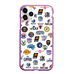 Чехол для iPhone 11 Pro Max матовый NBA Pattern