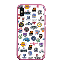 Чехол для iPhone XS Max матовый NBA Pattern