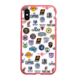 Чехол для iPhone XS Max матовый NBA Pattern