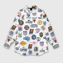 Мужская рубашка oversize 3D NBA Pattern