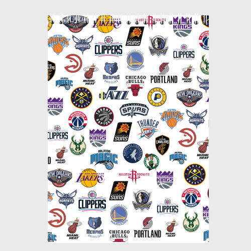 Скетчбук NBA Pattern, цвет белый - фото 2