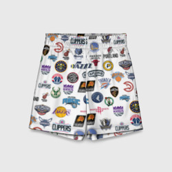 Детские спортивные шорты 3D NBA Pattern