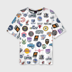 Женская футболка oversize 3D NBA Pattern