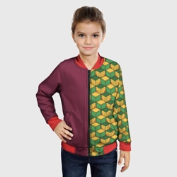 Детский бомбер 3D Кимоно Гию Томиока из Kimetsu no Yaiba - фото 2