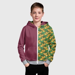 Детская толстовка 3D на молнии Кимоно Гию Томиока из Kimetsu no Yaiba - фото 2