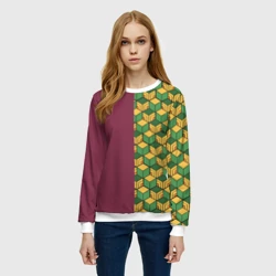 Женский свитшот 3D Кимоно Гию Томиока из Kimetsu no Yaiba - фото 2