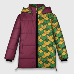 Женская зимняя куртка Oversize Кимоно Гию Томиока из Kimetsu no Yaiba