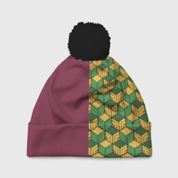 Шапка 3D c помпоном Кимоно Гию Томиока из Kimetsu no Yaiba