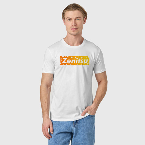Мужская футболка хлопок Zenitsu gold, цвет белый - фото 3