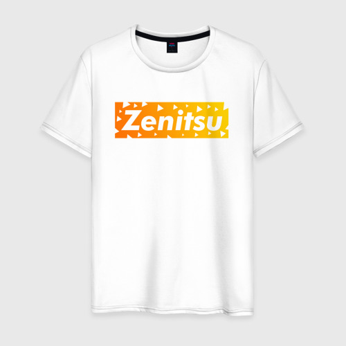 Мужская футболка хлопок Zenitsu gold, цвет белый