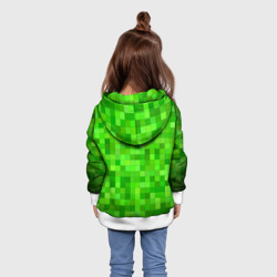 Толстовка с принтом Minecraft Майнкрафт для ребенка, вид на модели сзади №2. Цвет основы: белый