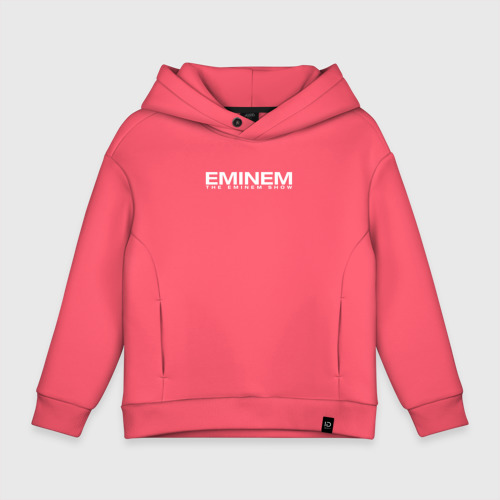 Детское худи Oversize хлопок Eminem Эминем, цвет коралловый