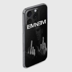 Чехол для iPhone 16 Pro силиконовый с защитой камеры Eminem Эминем - фото 2