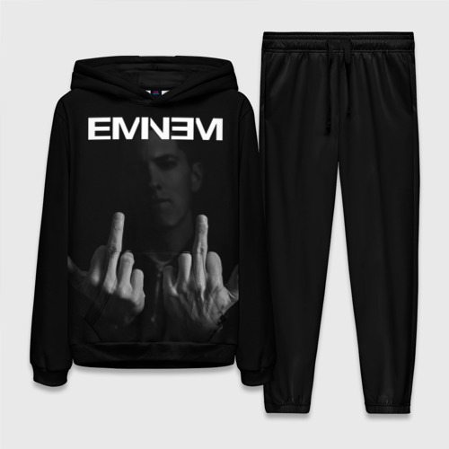 Женский костюм с толстовкой 3D Eminem Эминем, цвет черный