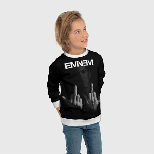 Детский свитшот 3D Eminem Эминем, цвет 3D печать - фото 5