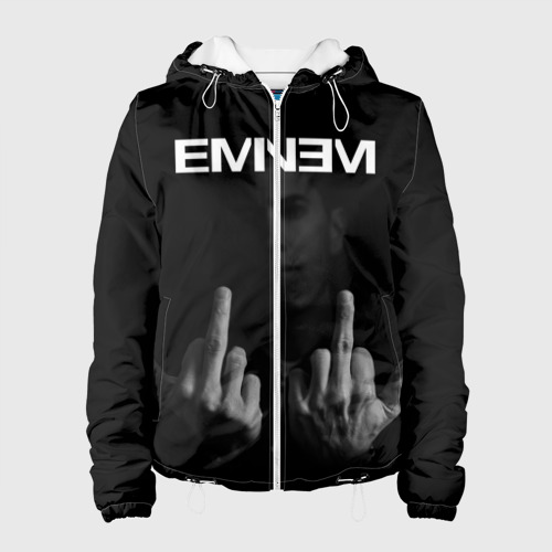 Женская куртка 3D Eminem Эминем, цвет белый