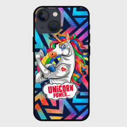 Чехол для iPhone 13 mini Unicorn Power Единорог