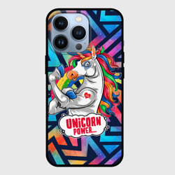 Чехол для iPhone 13 Pro Unicorn Power Единорог