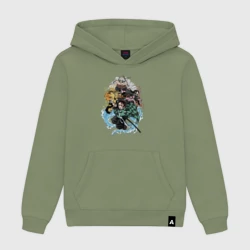 Женская толстовка хлопок Kimetsu no Yaiba Герои в группе