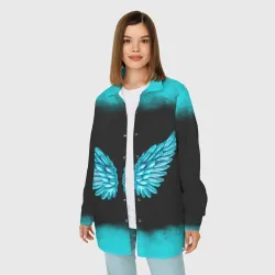 Женская рубашка oversize 3D Крылья Ангела - фото 2