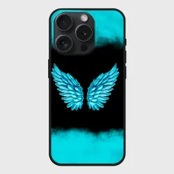 Чехол силиконовый для Apple iPhone 15 Pro Мax матовый Крылья Ангела