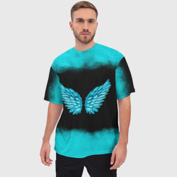Мужская футболка oversize 3D Крылья Ангела - фото 2