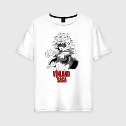 Женская футболка хлопок Oversize Vinland saga Thorfinn