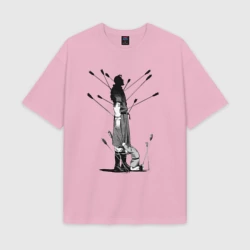 Женская футболка Oversize хлопок texturе Vinland saga
