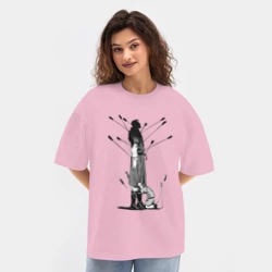 Женская футболка Oversize хлопок texturе Vinland saga - фото 2