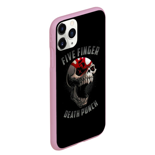 Чехол для iPhone 11 Pro Max матовый Five Finger Death Punch, цвет розовый - фото 3