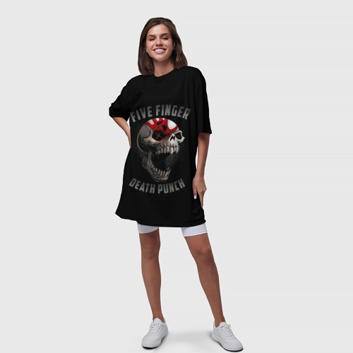 Платье-футболка 3D Five Finger Death Punch, цвет 3D печать - фото 5